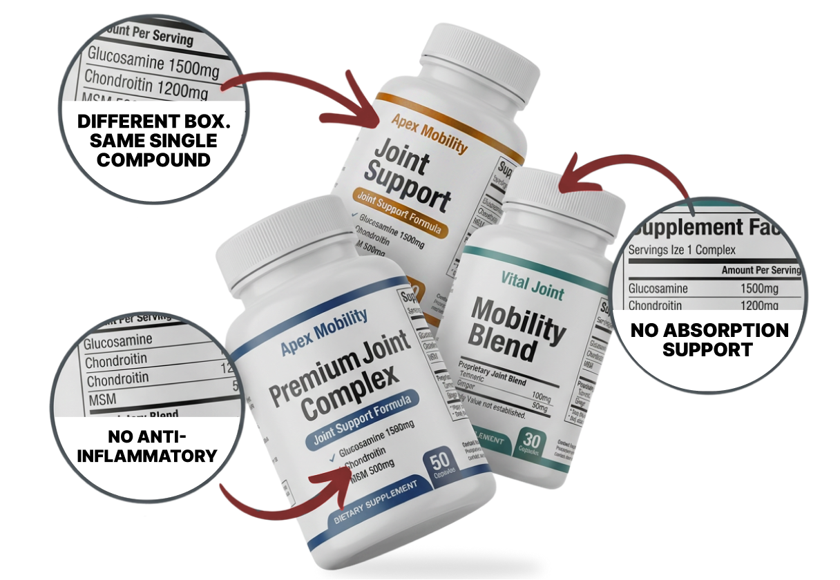 Joint supplement bottles