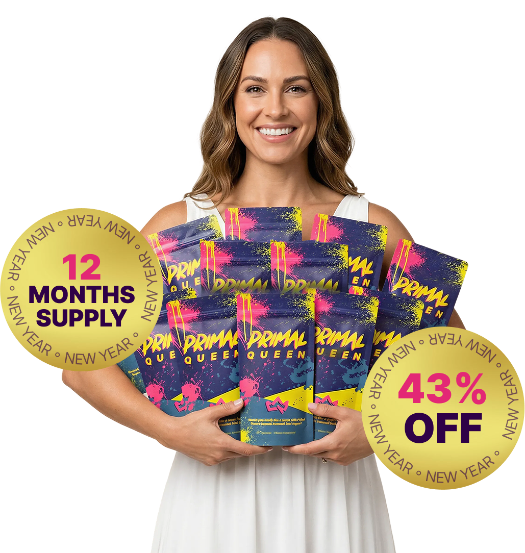 Woman with 6 primal queen packs