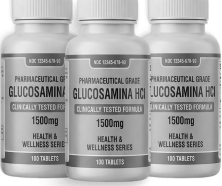 Three generic joint-supplement bottles