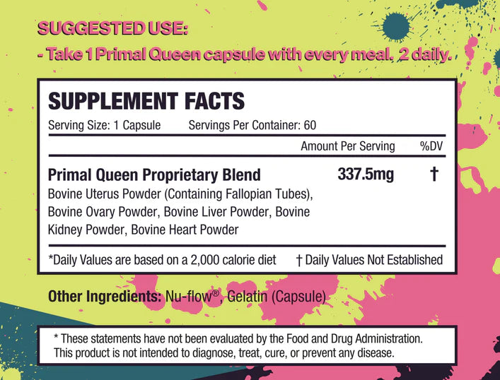 What are the ingredients in Primal Queen?